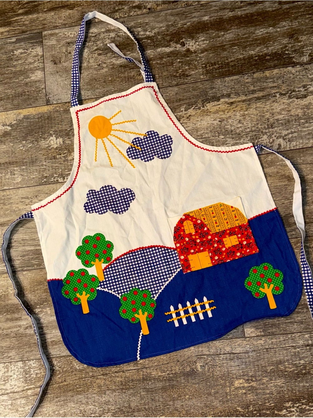 Vintage Handmade Farmhouse Patchwork Apron